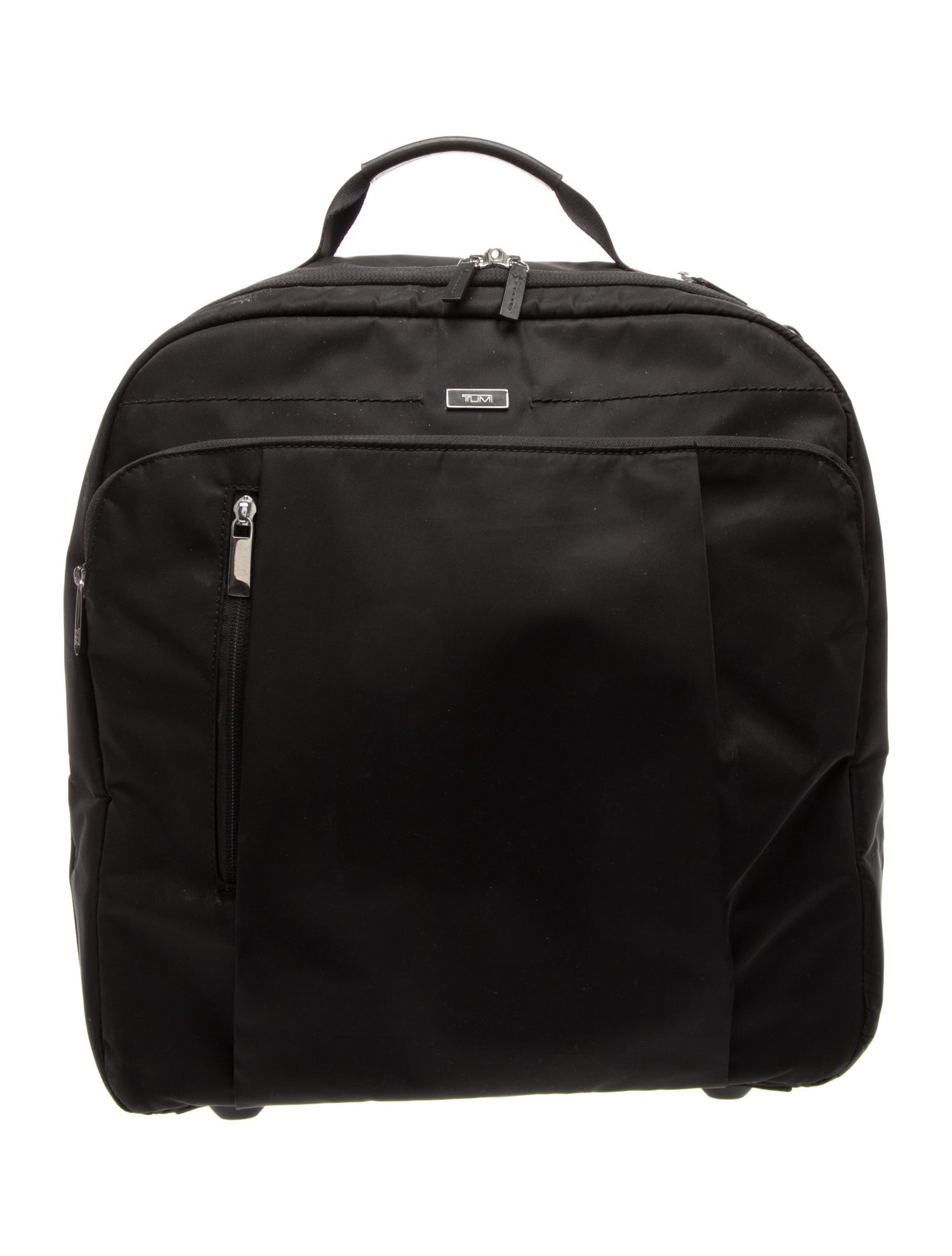 Tumi black rolling carry on