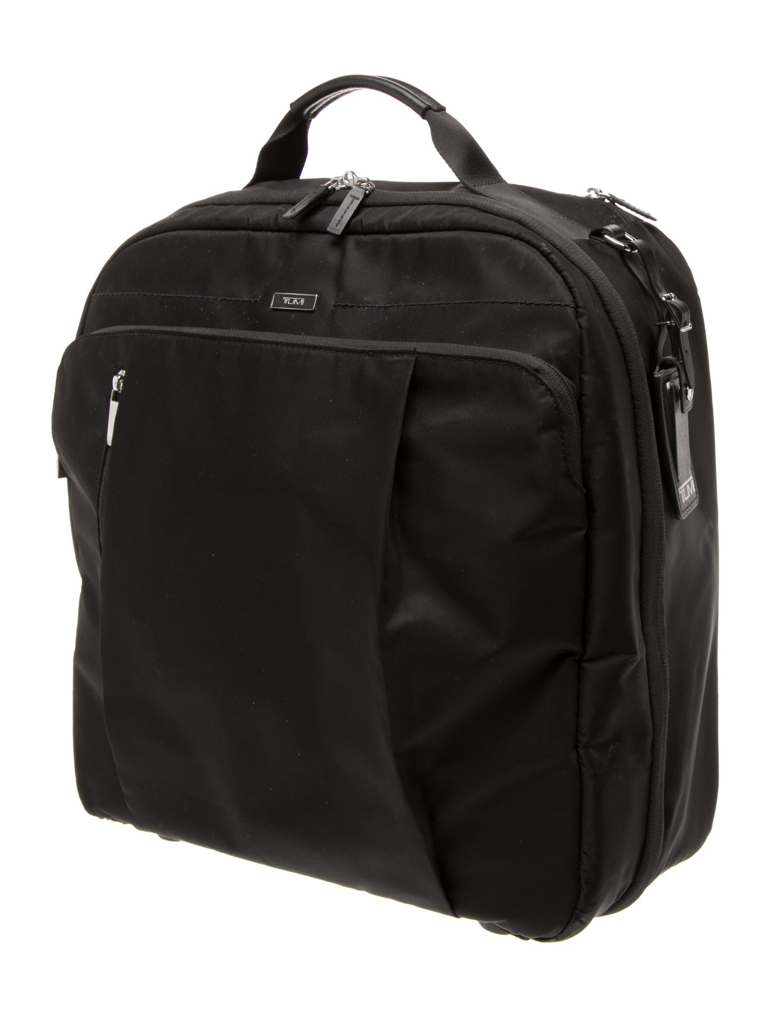 Tumi black rolling carry on