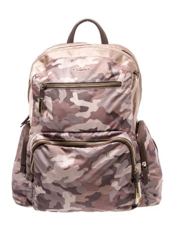 Pre-owned Tumi Nylon Backpack In Pink