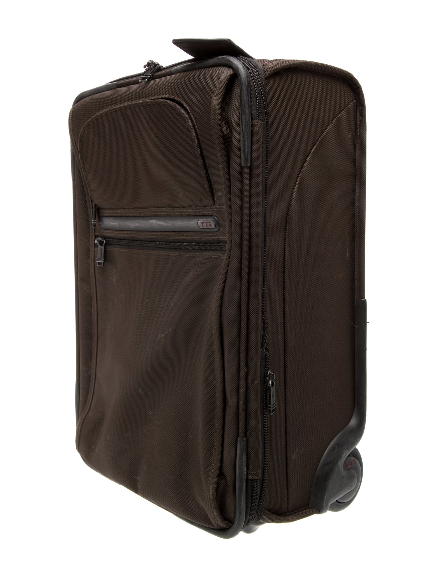 Tumi mens brown rolling suitcase