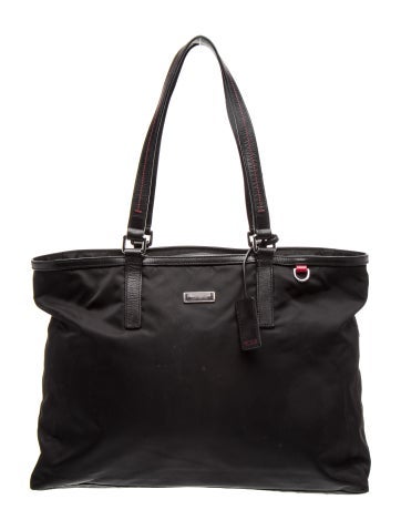 Pre-owned Tumi Nylon Top Handle Bag In Black