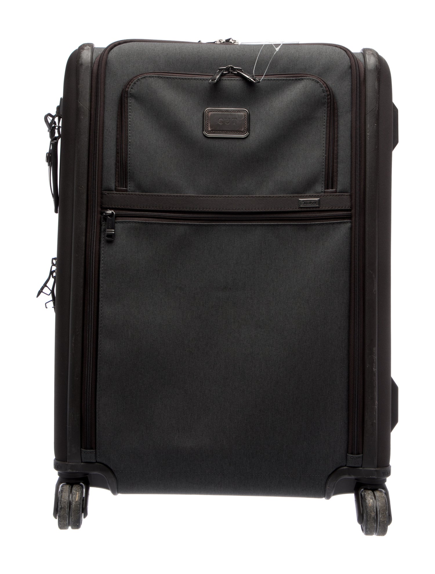 Tumi mens grey rolling suitcase