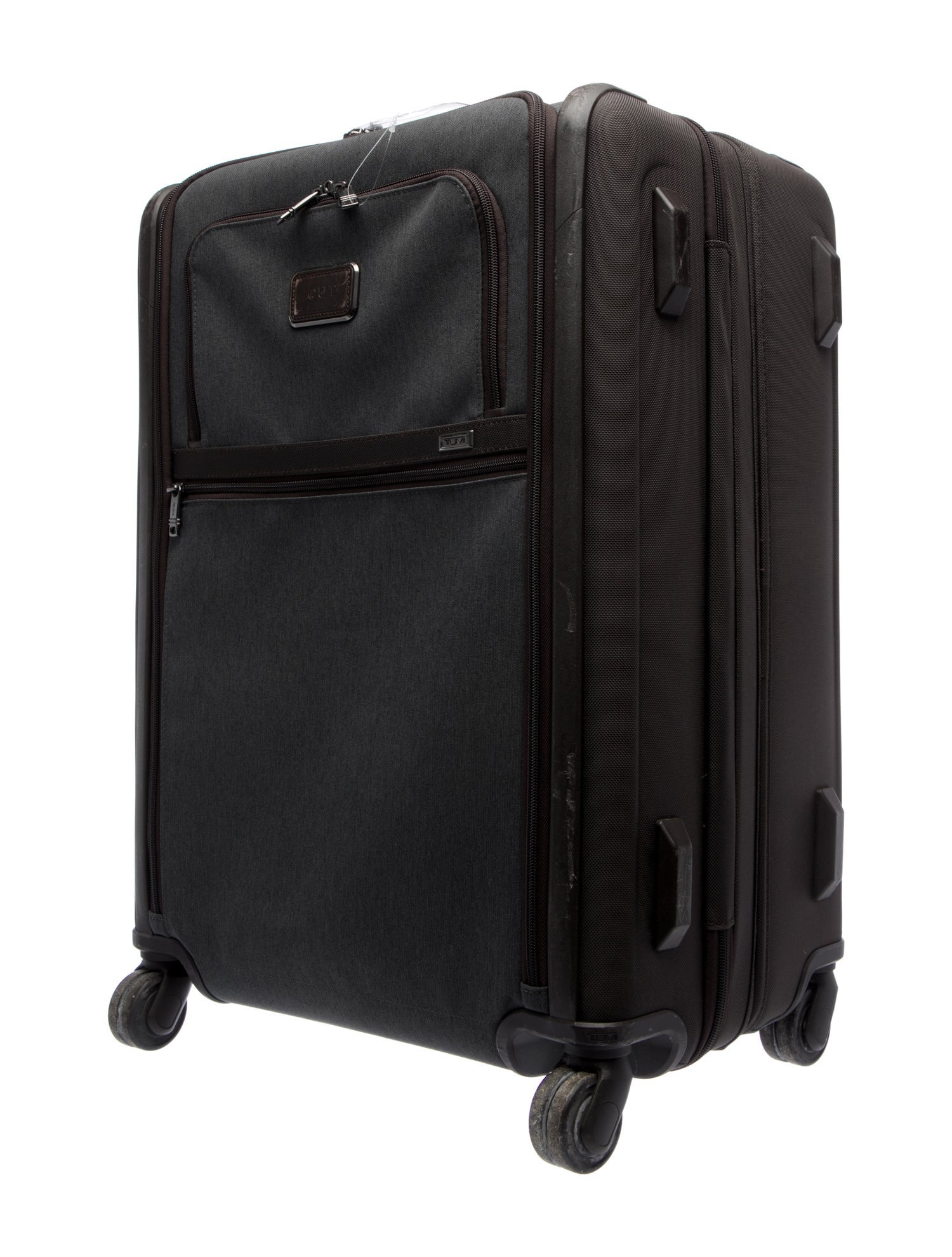 Tumi mens grey rolling suitcase