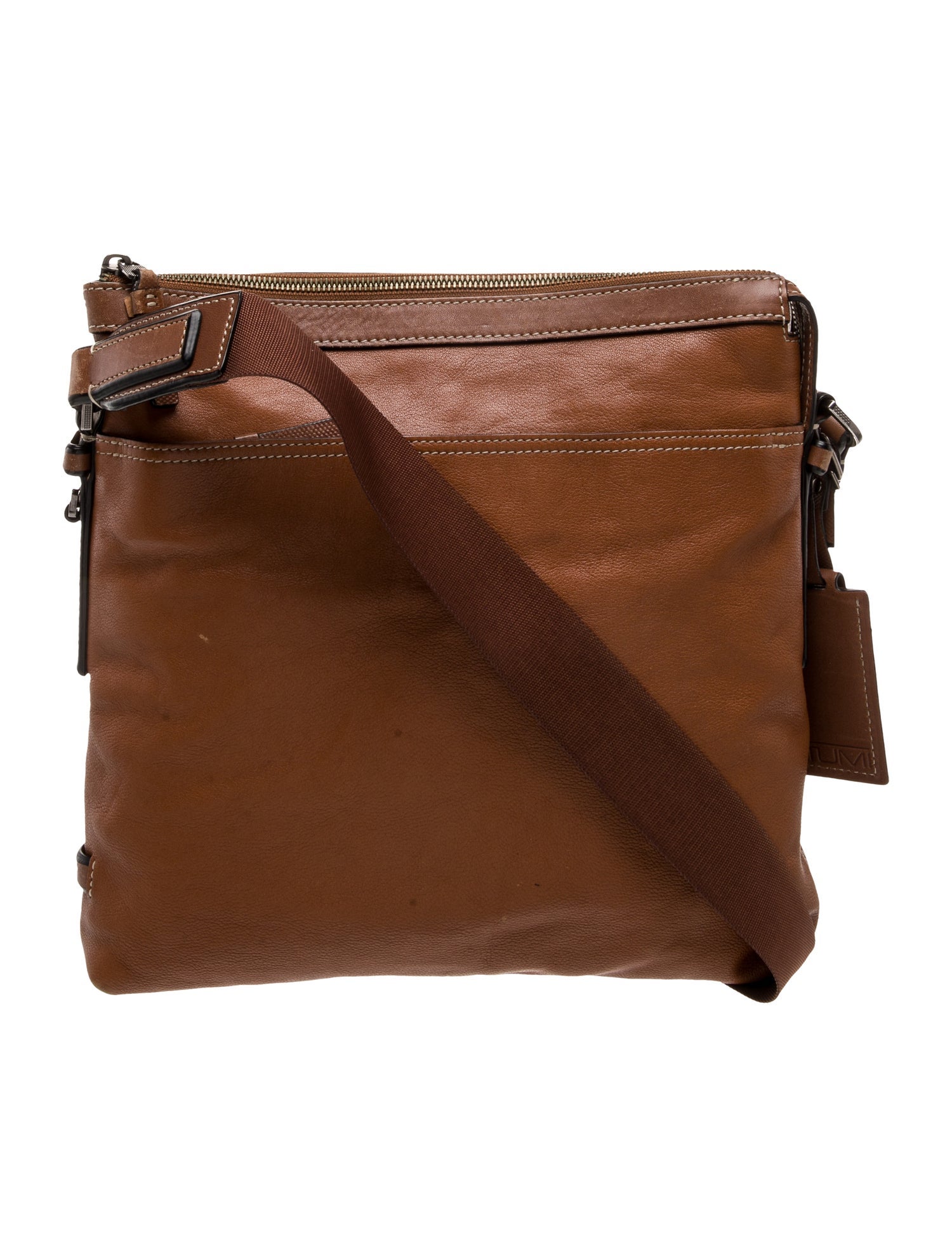Tumi Leather Messenger Bag