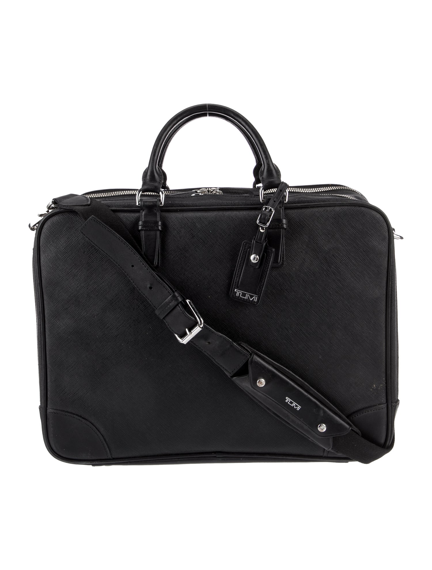 Tumi Leather Messenger Bag