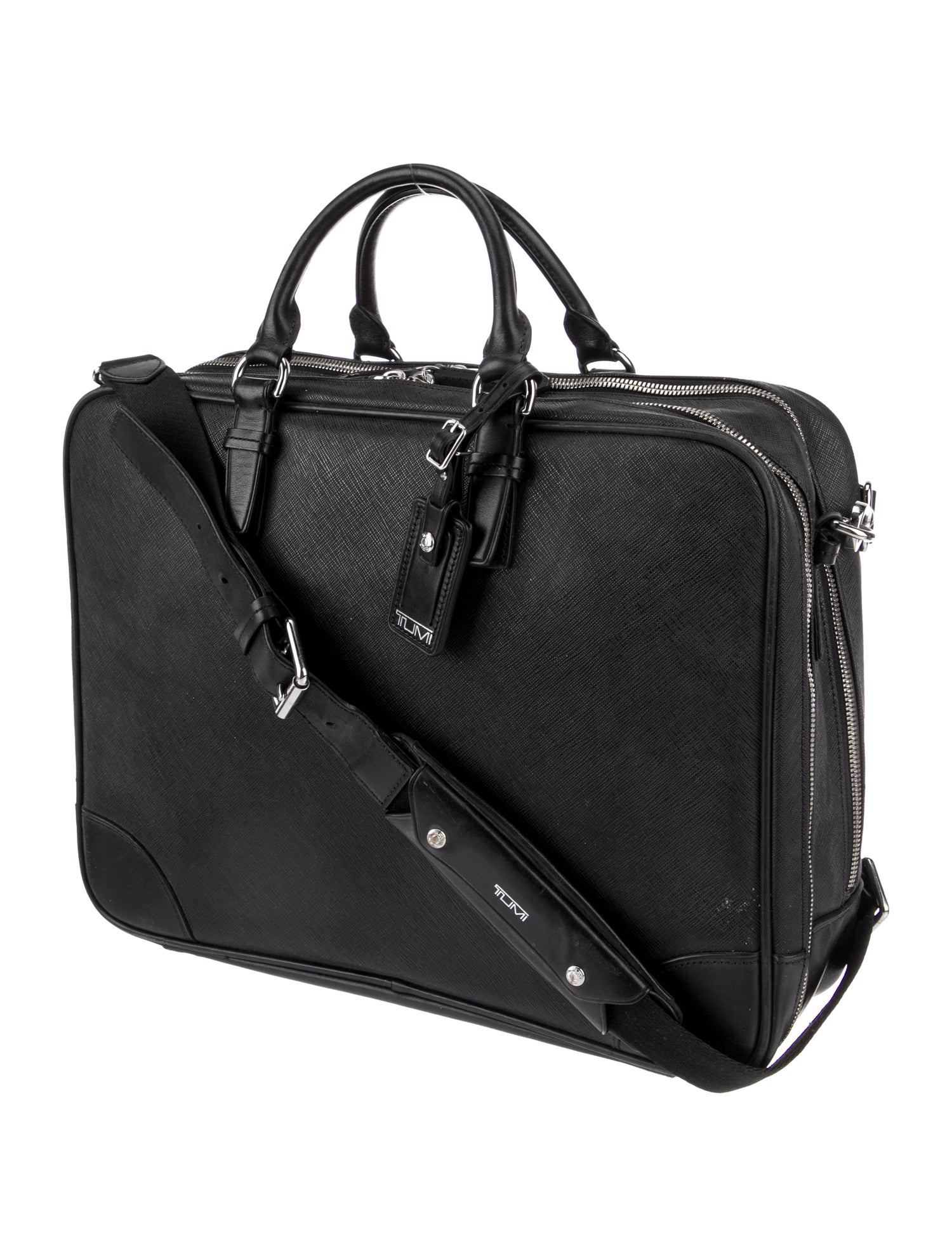 Tumi Leather Messenger Bag