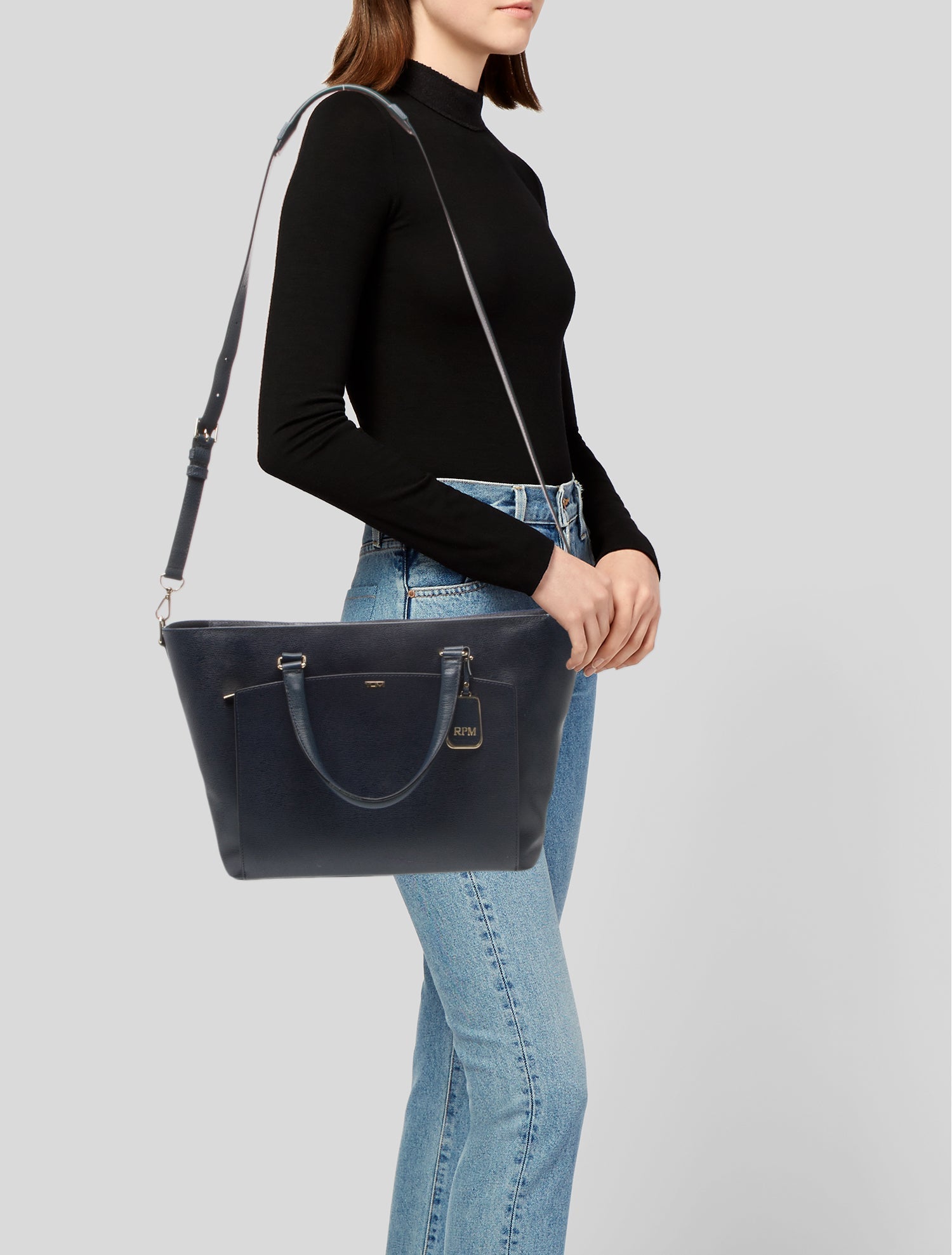 Tumi Leather Top Handle Bag