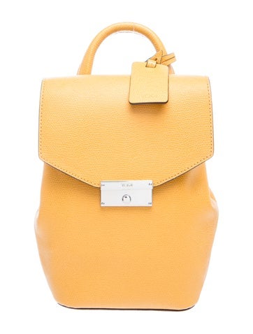 Pre-owned Tumi Leather Backpack In Yellow