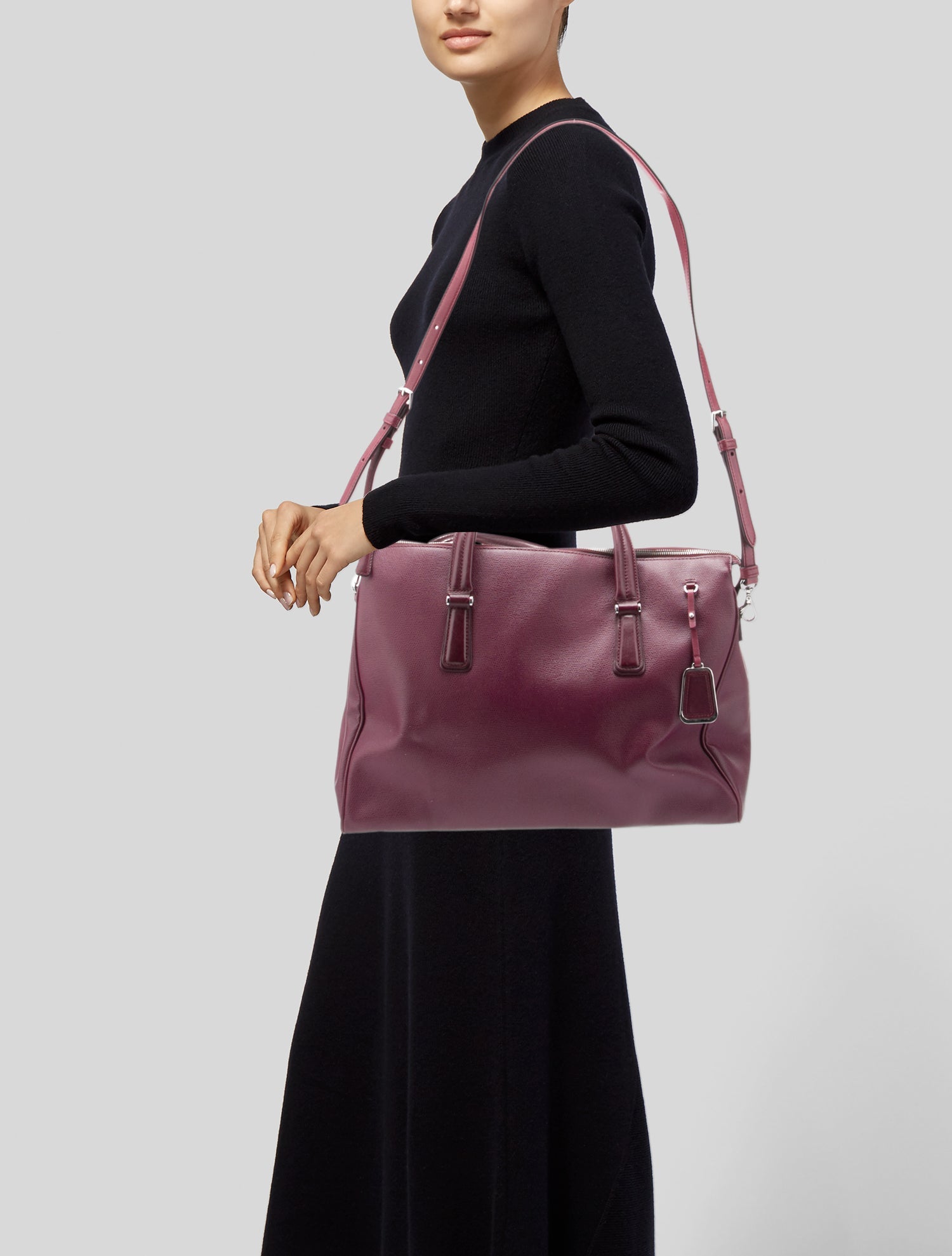 Tumi Leather Top Handle Bag