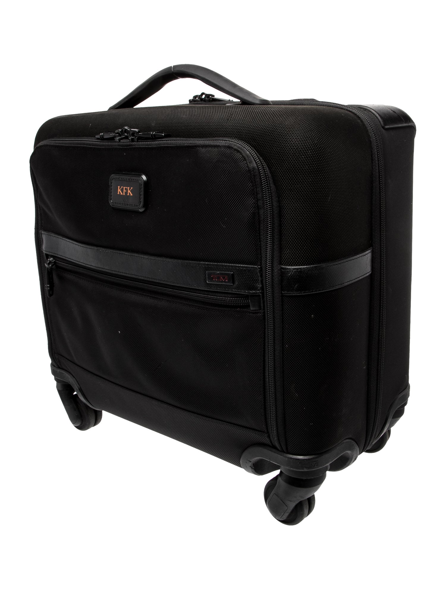 Tumi Black Canvas Mini Carry On Suitcase