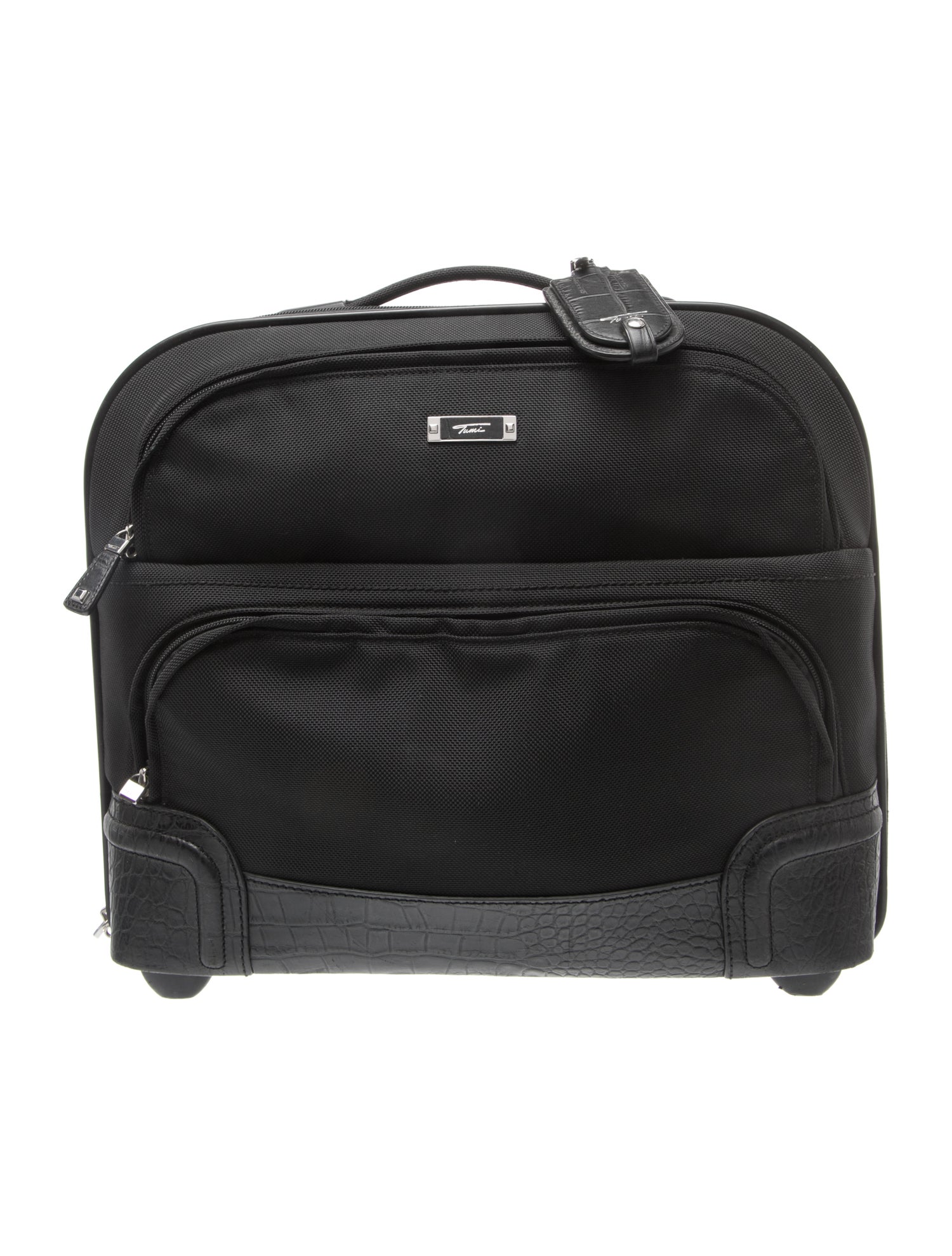 Tumi Canvas Carry-On with Embossed Leather Trim