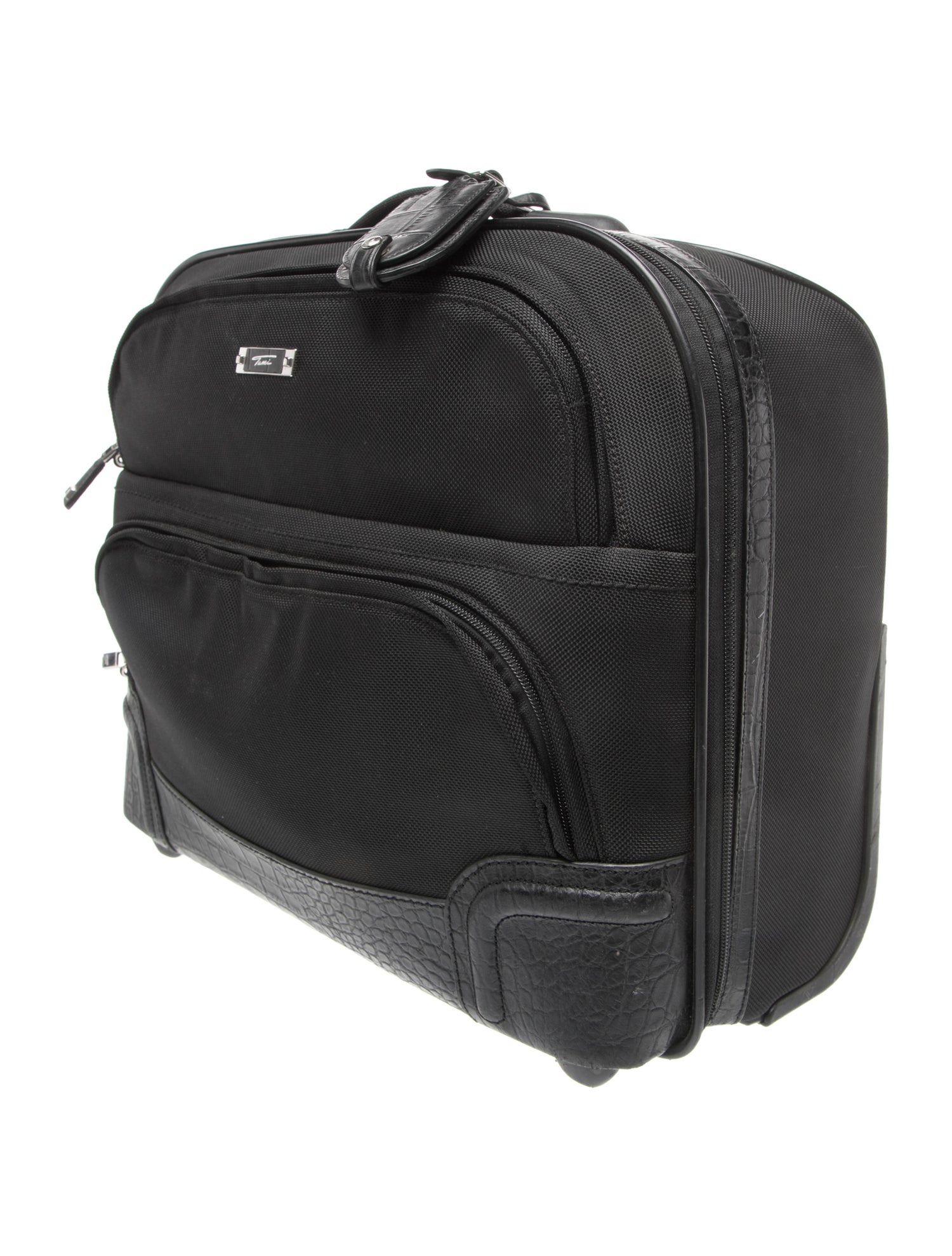 Tumi Canvas Carry-On with Embossed Leather Trim