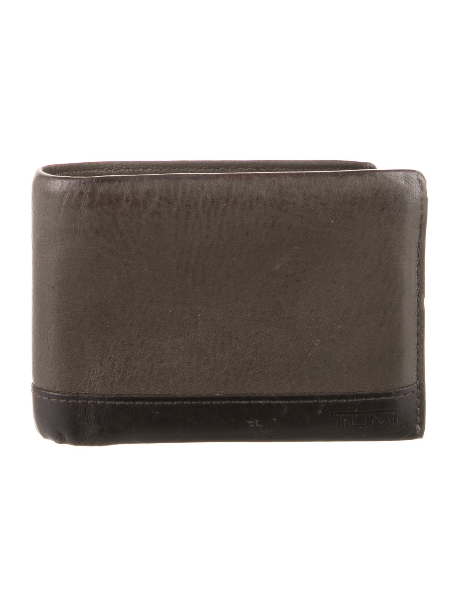 Tumi Leather Colorblock Pattern Bifold Wallet