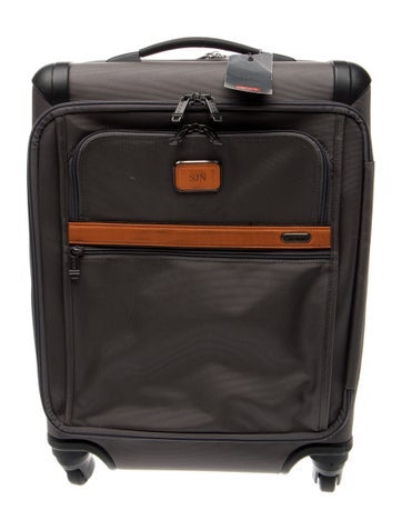 Pre-owned Tumi Canvas Rolling Suitcase In Gray