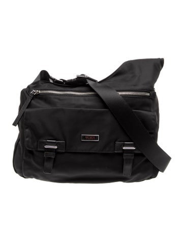 Pre-owned Tumi Nylon Messenger Bag In Black