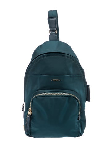 Pre-owned Tumi Nylon Backpack In Blue