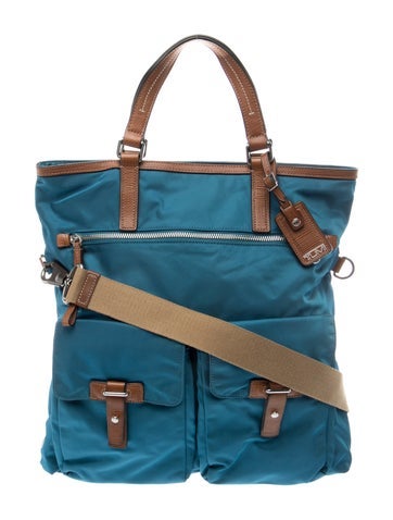 Pre-owned Tumi Nylon Top Handle Bag In Blue