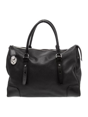 Pre-owned Tumi Leather Top Handle Bag In Black