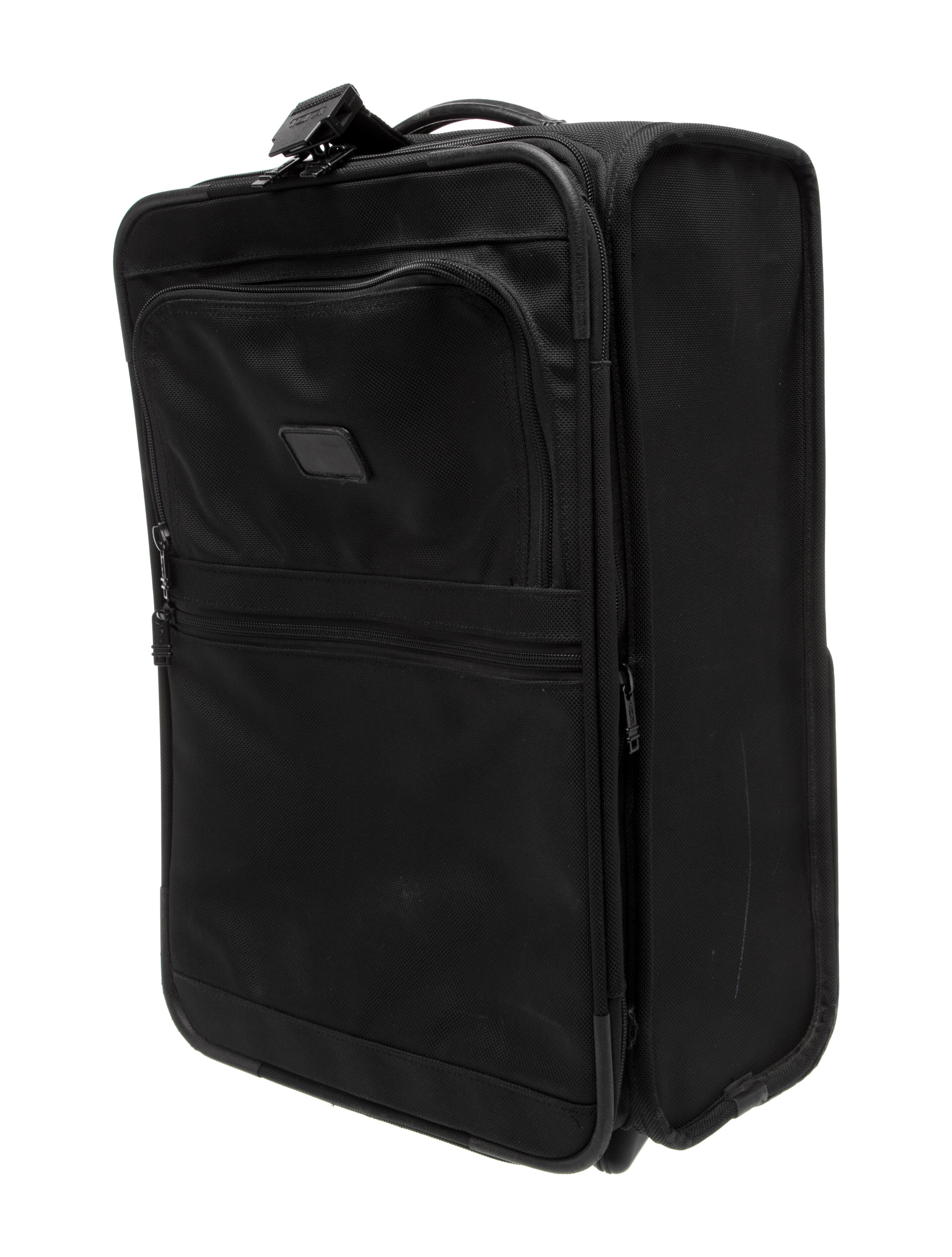 Tumi Leather Trim Canvas Suitcase