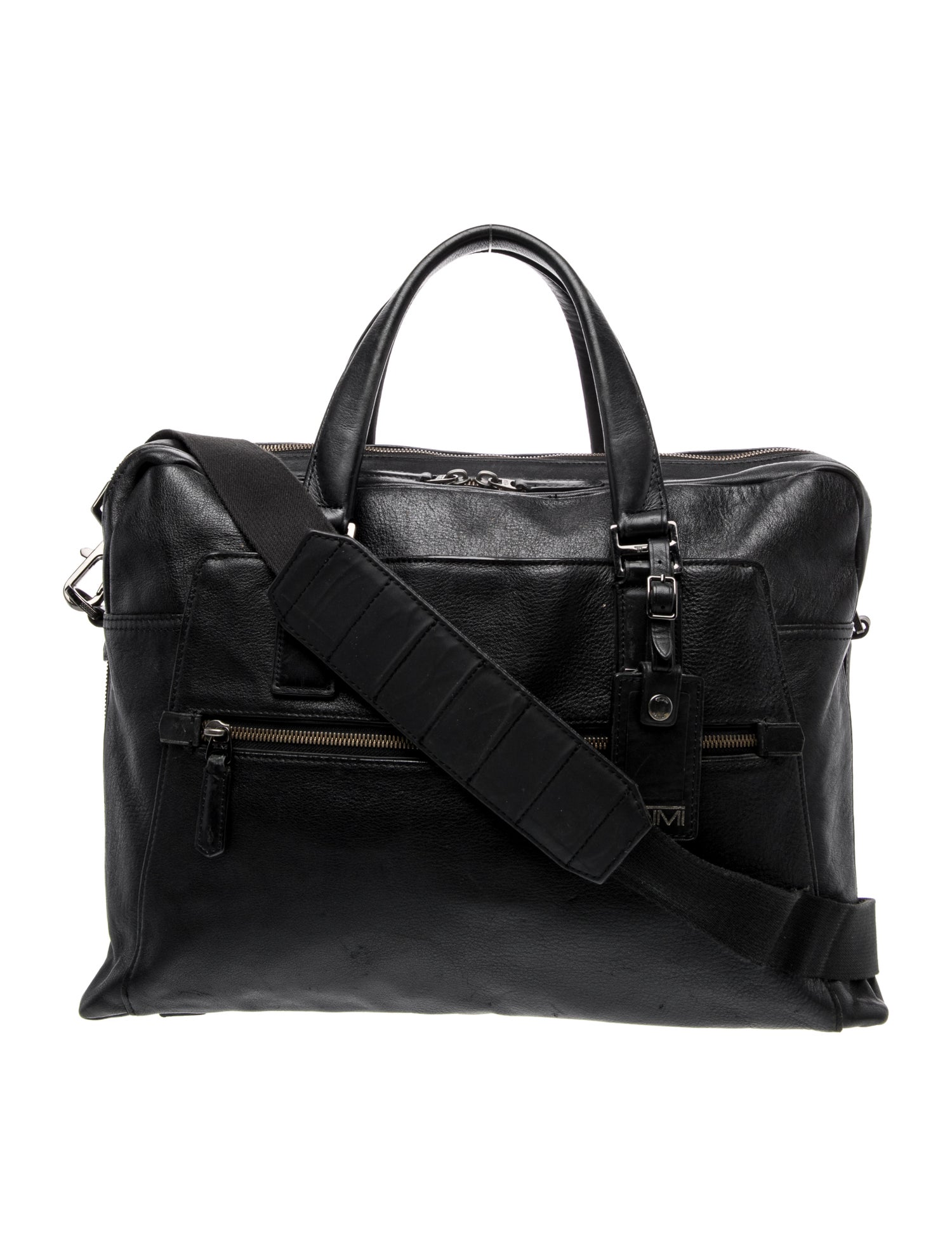 Tumi Leather Messenger Bag