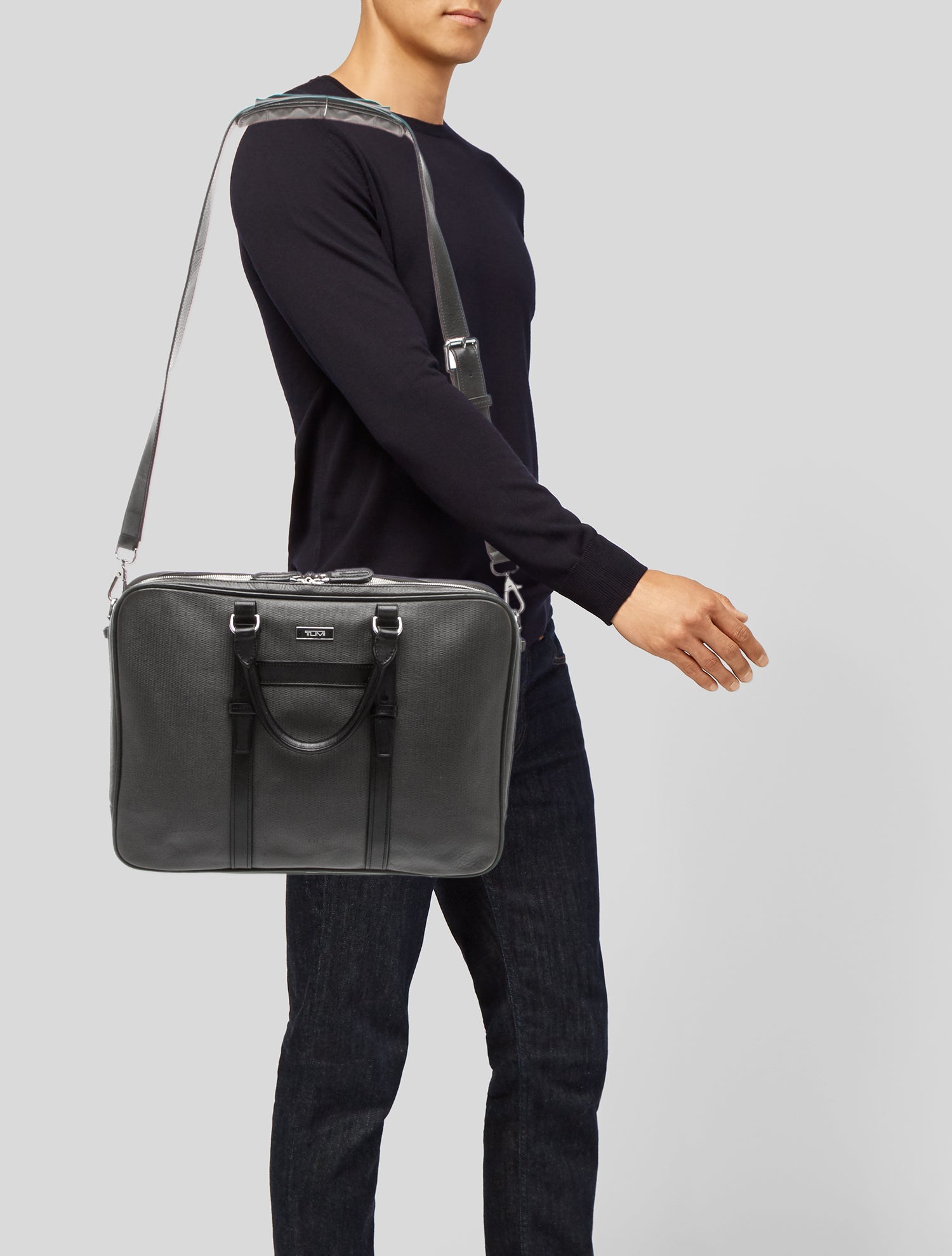 Tumi Leather Weekender Bag
