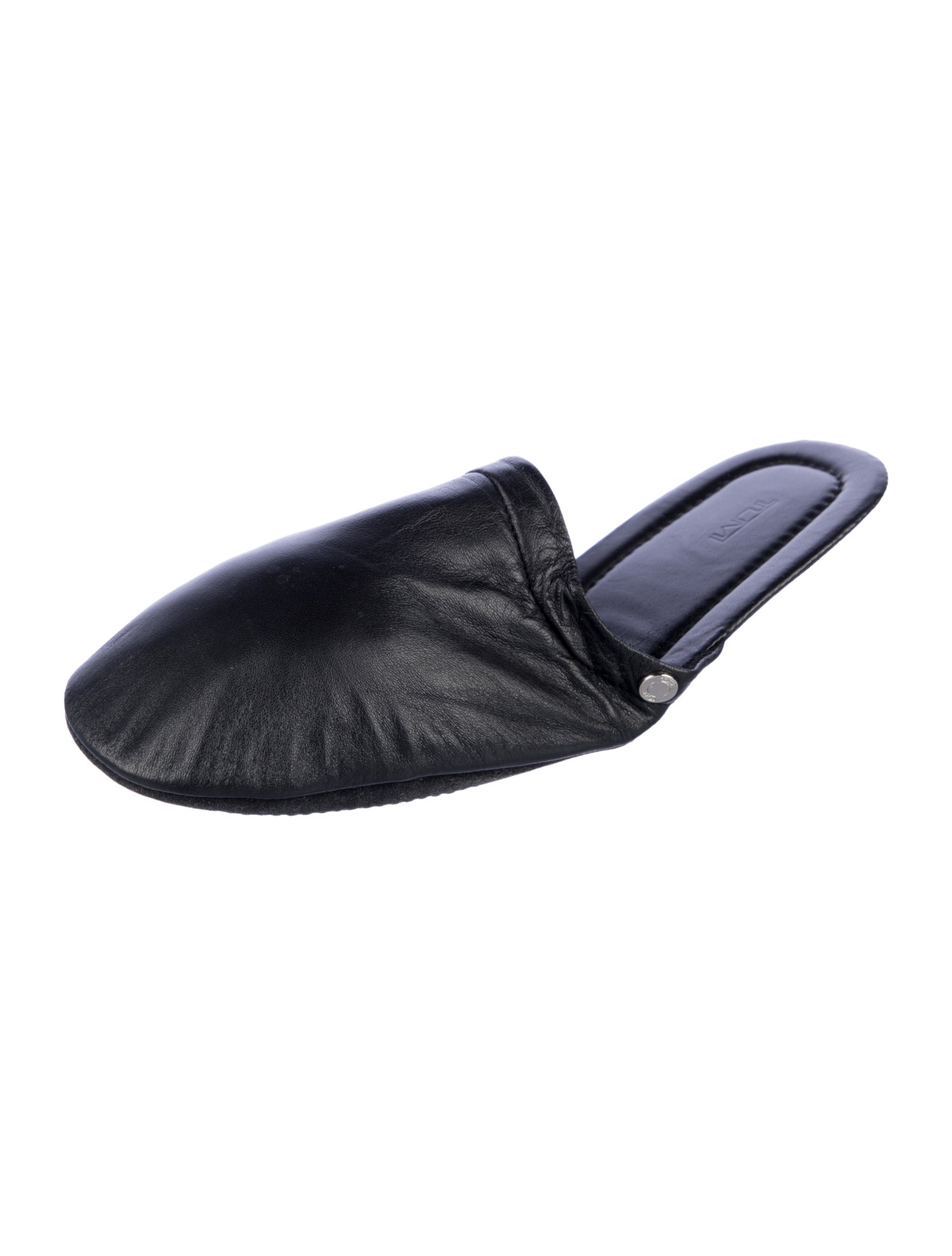Tumi Leather Slippers