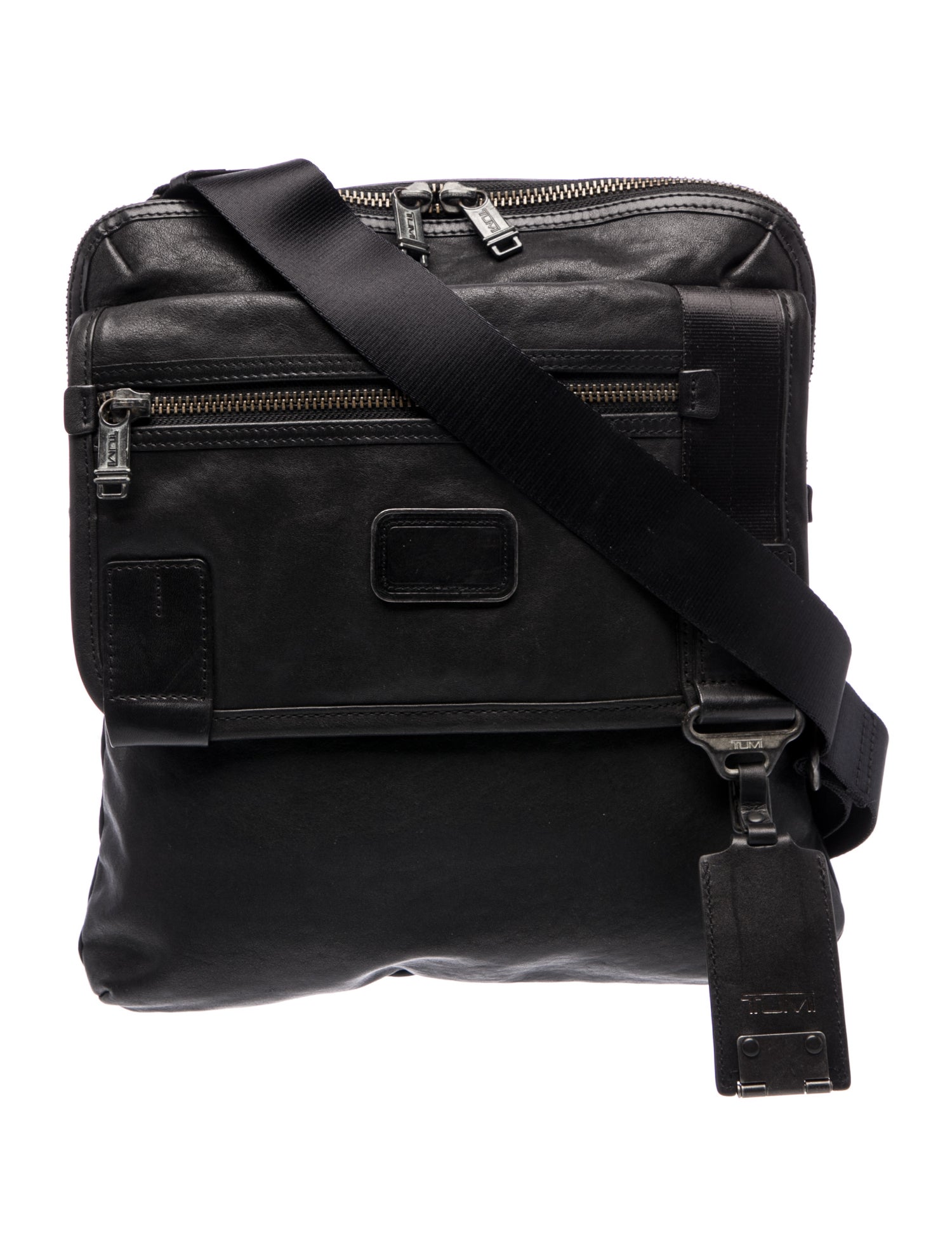 Tumi Leather Messenger Bag