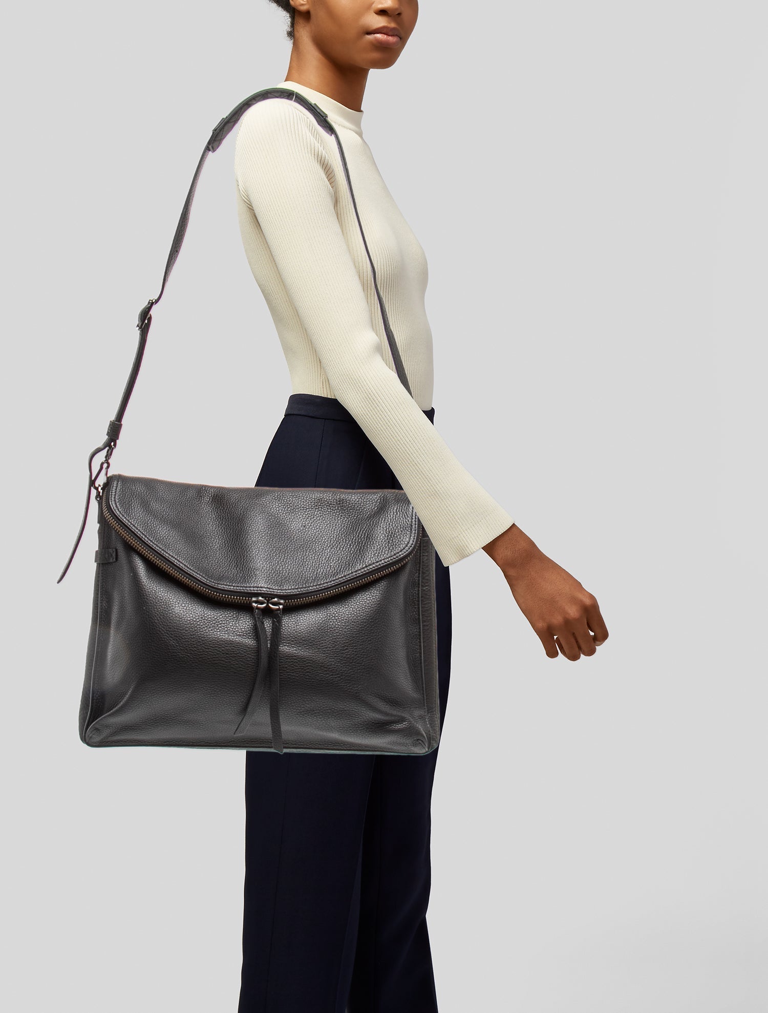 Tumi Leather Messenger Bag
