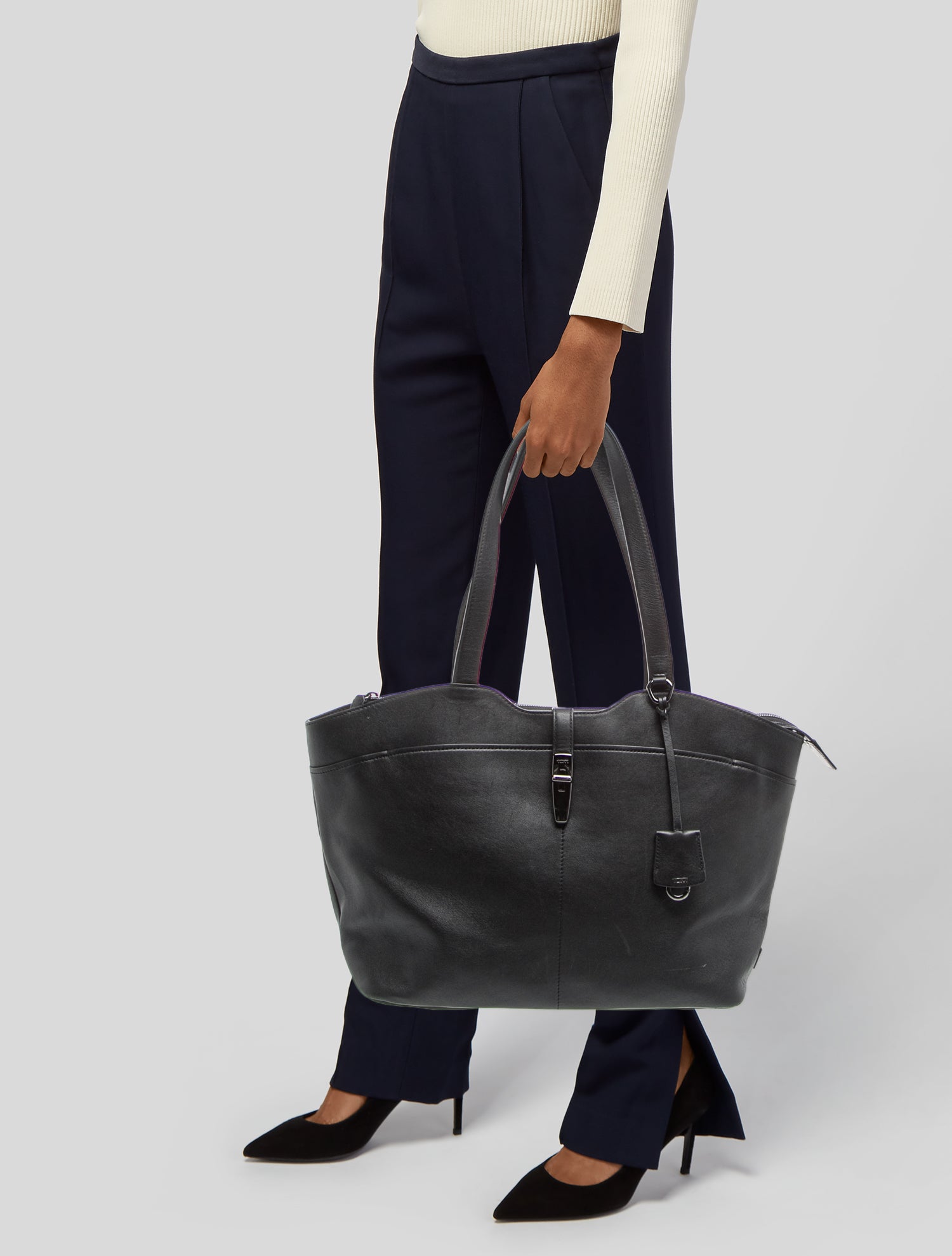 Balenciaga Motocross Classic Bridge Bag - Grey Totes, Handbags