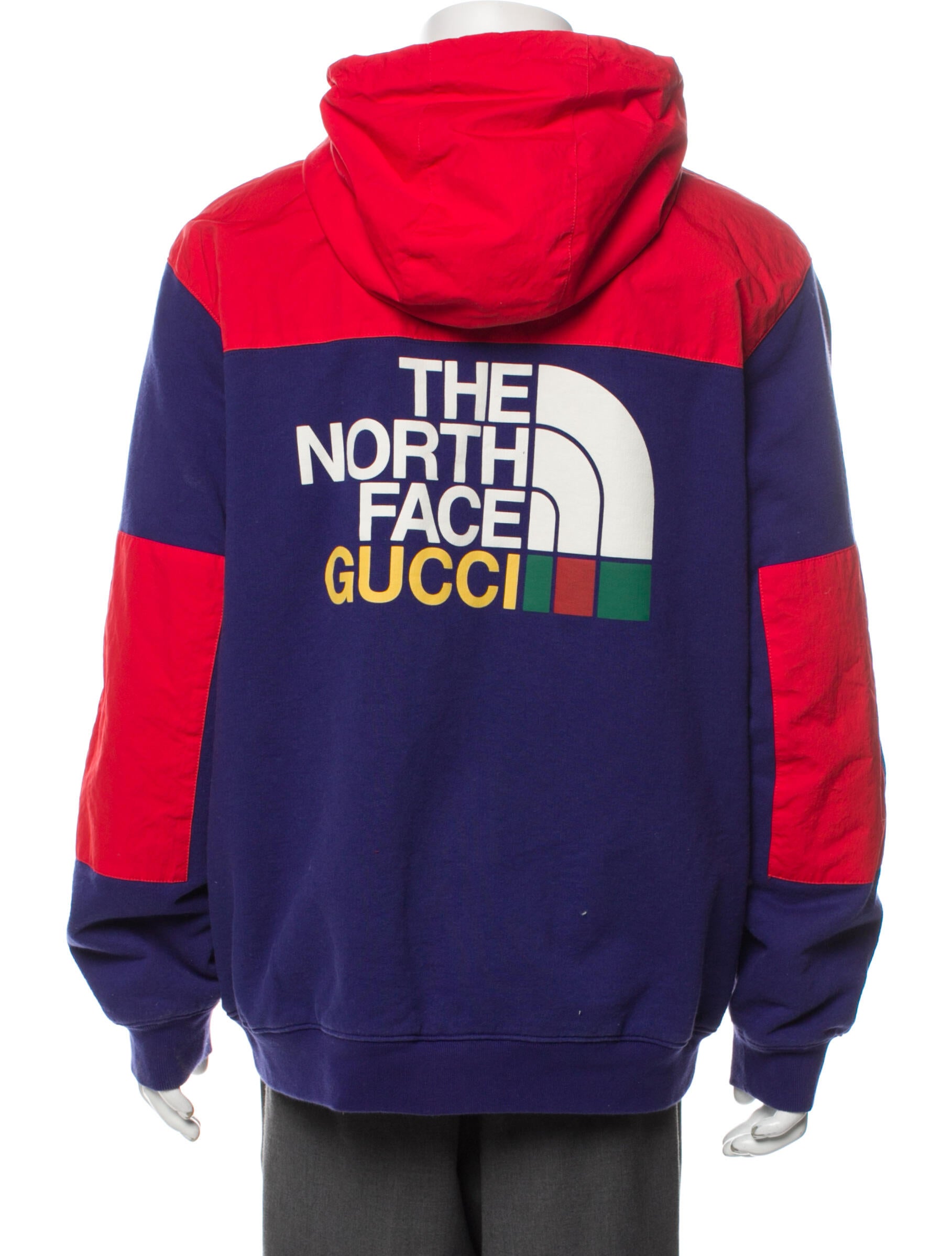 GUCCI(グッチ) GUCCI × THE NORTH FACE マウンテンパーカー アウター ノースフェイスコラボ ブルゾン アパレル L ナイロン アイボリー 648872 メンズ 40802139231【中古】【アラモード】 The North Face x Gucci 2022 Colorblock Pattern Windbreaker - Blue
