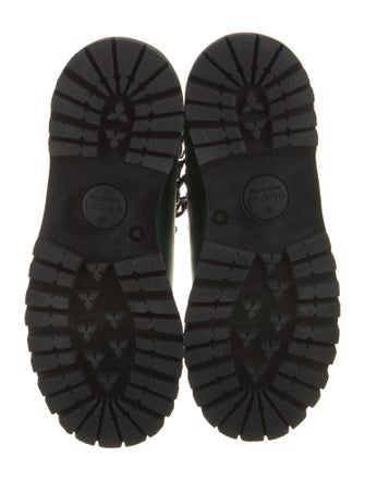 The North Face x Gucci Leather Printed Combat Boots