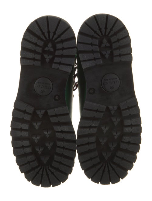 The North Face x Gucci Leather Printed Combat Boots