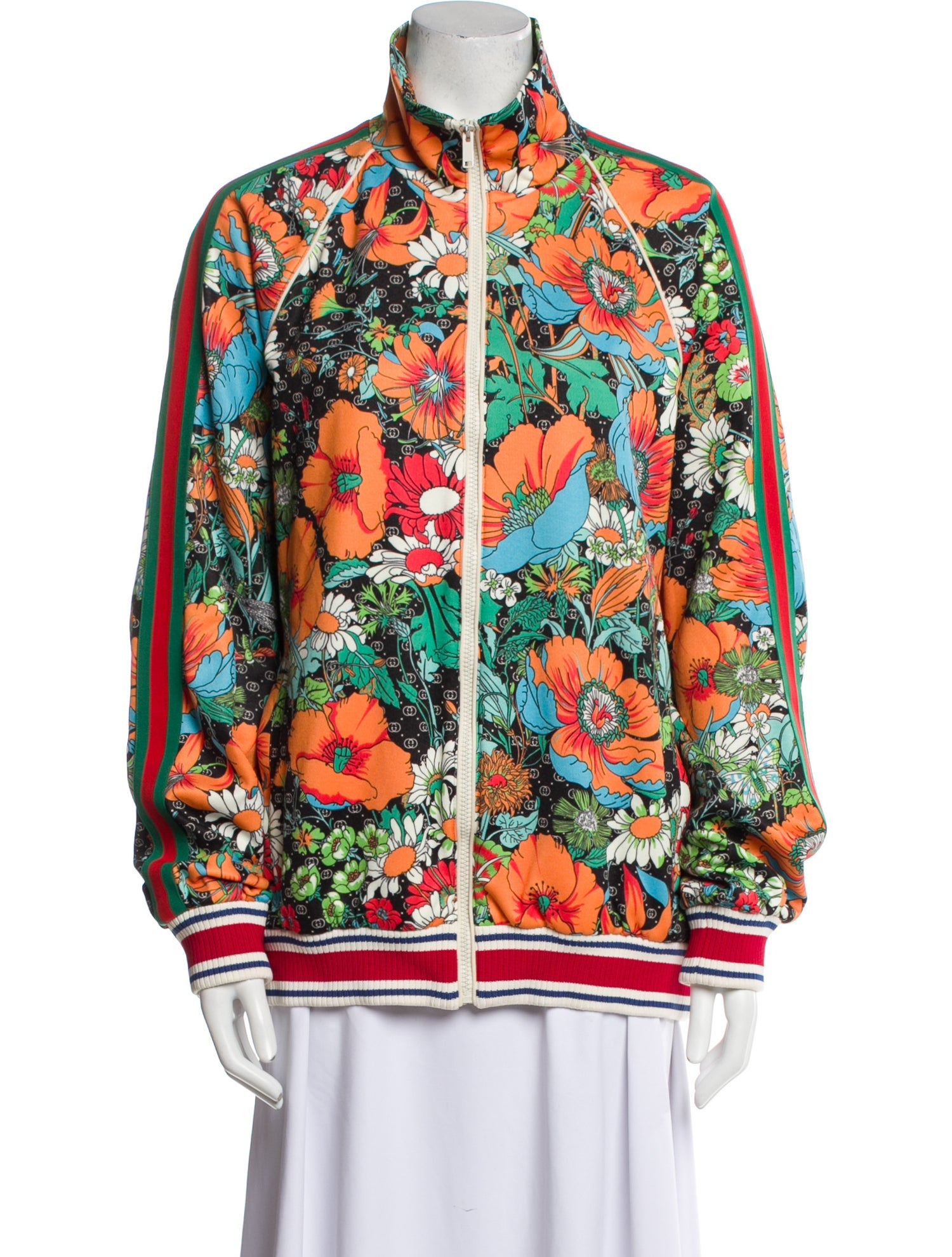 The North Face x Gucci Web Accent Floral Print Jacket