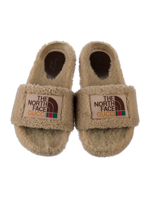 The North Face x Gucci Shearling Printed Slides