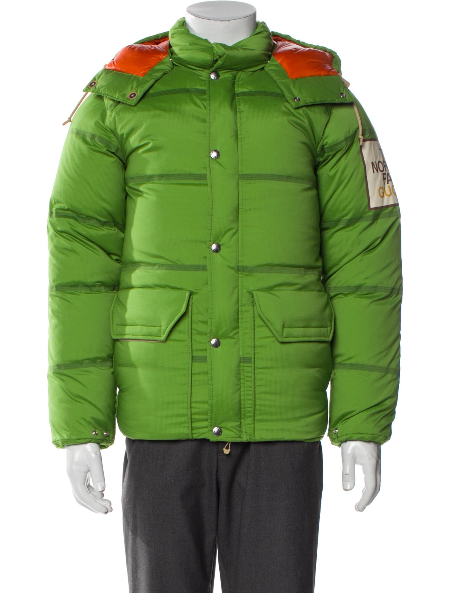 The North Face x Gucci 2022 Web Accent Puffer Coat w/ Tags
