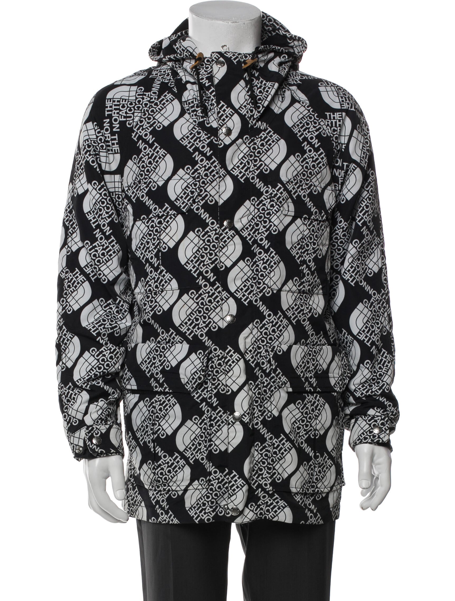 The North Face x Gucci 2021 All-Over Print Hooded Parka