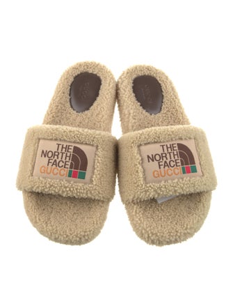 The North Face x Gucci Shearling Slides