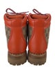 The North Face x Gucci GG Canvas Leather Combat Boots