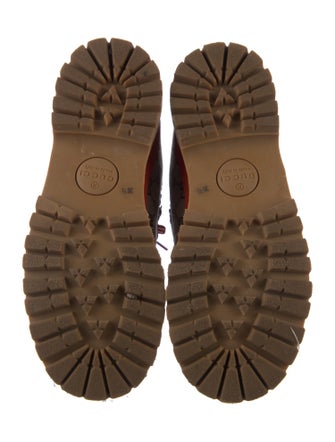 The North Face x Gucci GG Canvas Leather Combat Boots