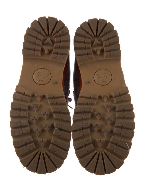 The North Face x Gucci GG Canvas Leather Combat Boots