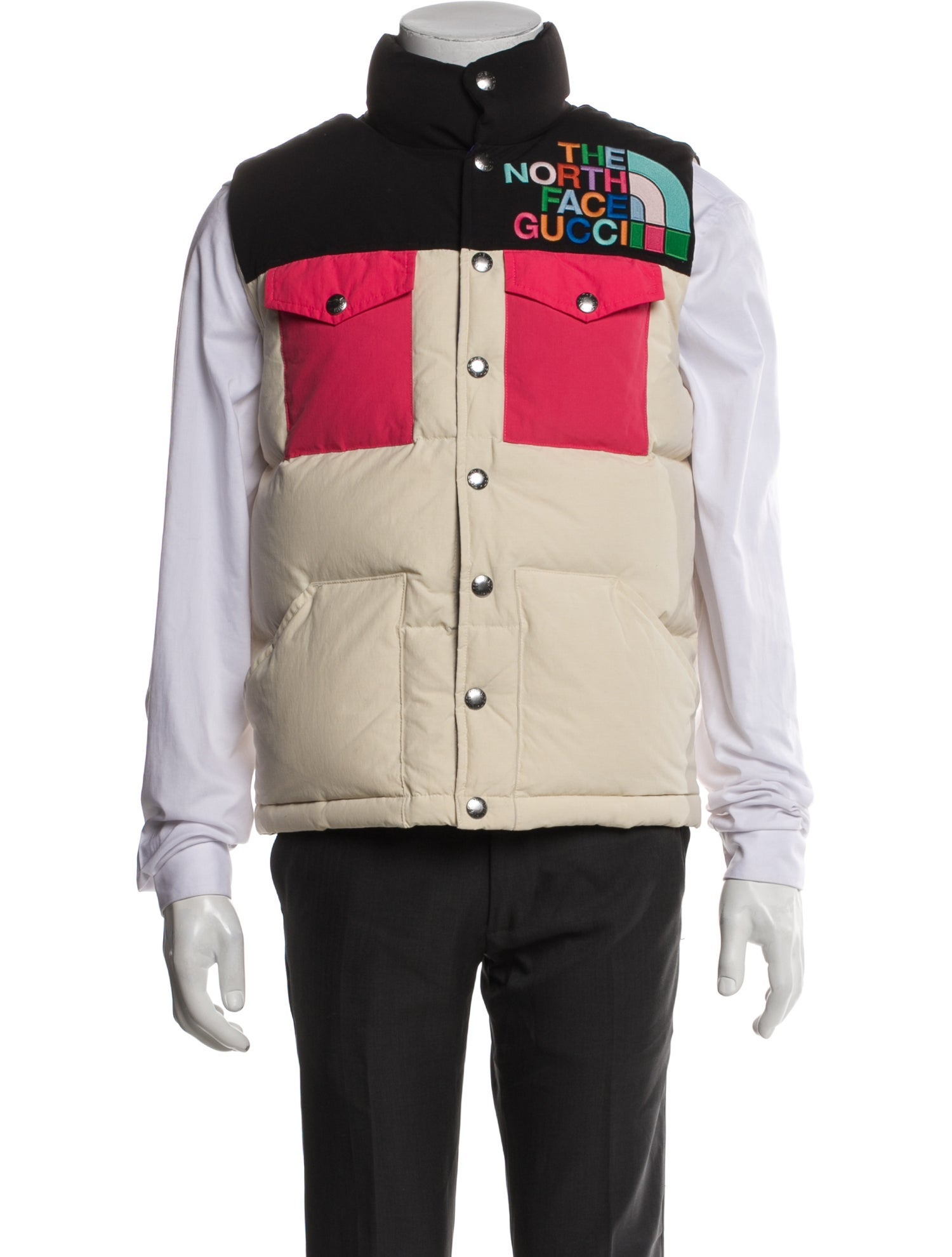 The North Face x Gucci Colorblock Pattern Vest w/ Tags