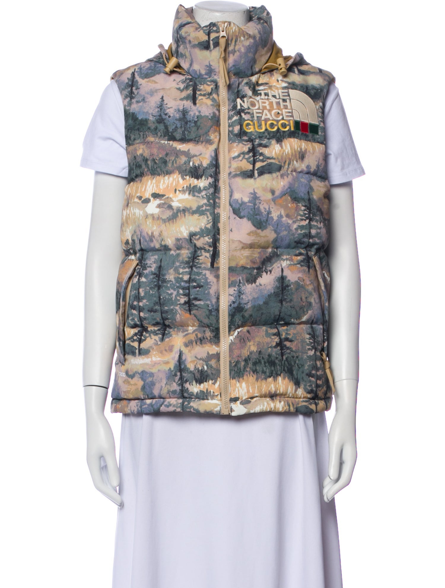 The North Face x Gucci Nylon Printed Down Jacket