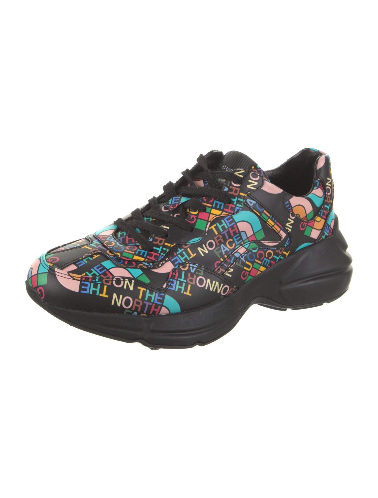 The North Face x Gucci Leather Printed Athletic Sneakers