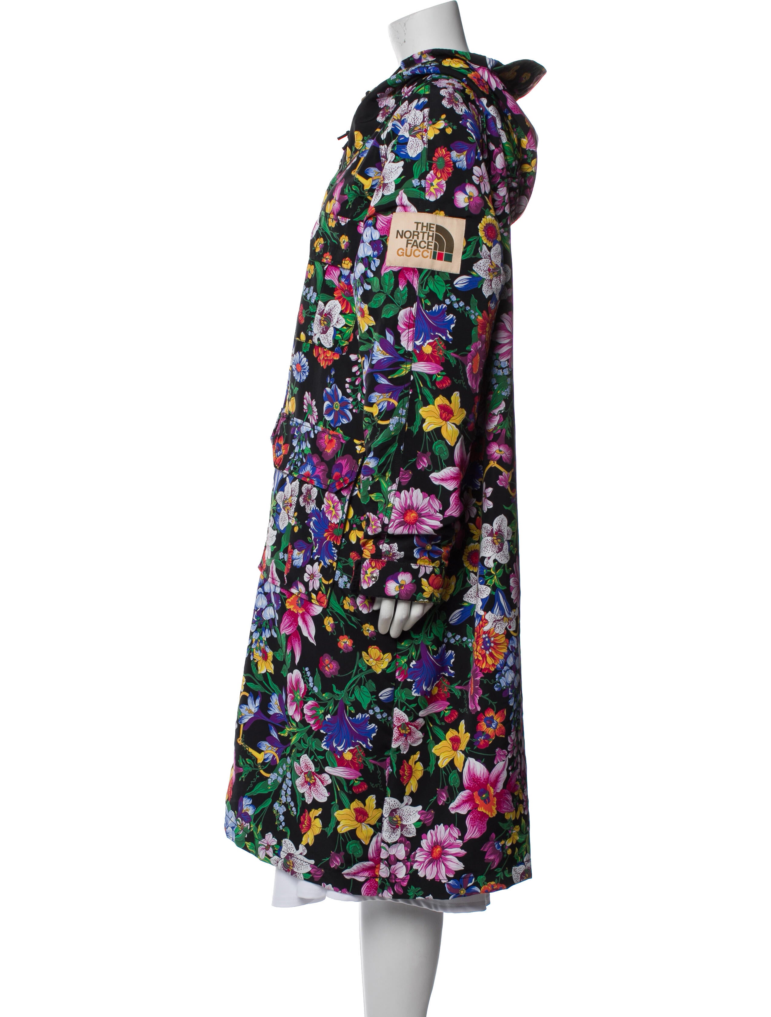 The North Face x Gucci Nylon Floral Print Trench Coat