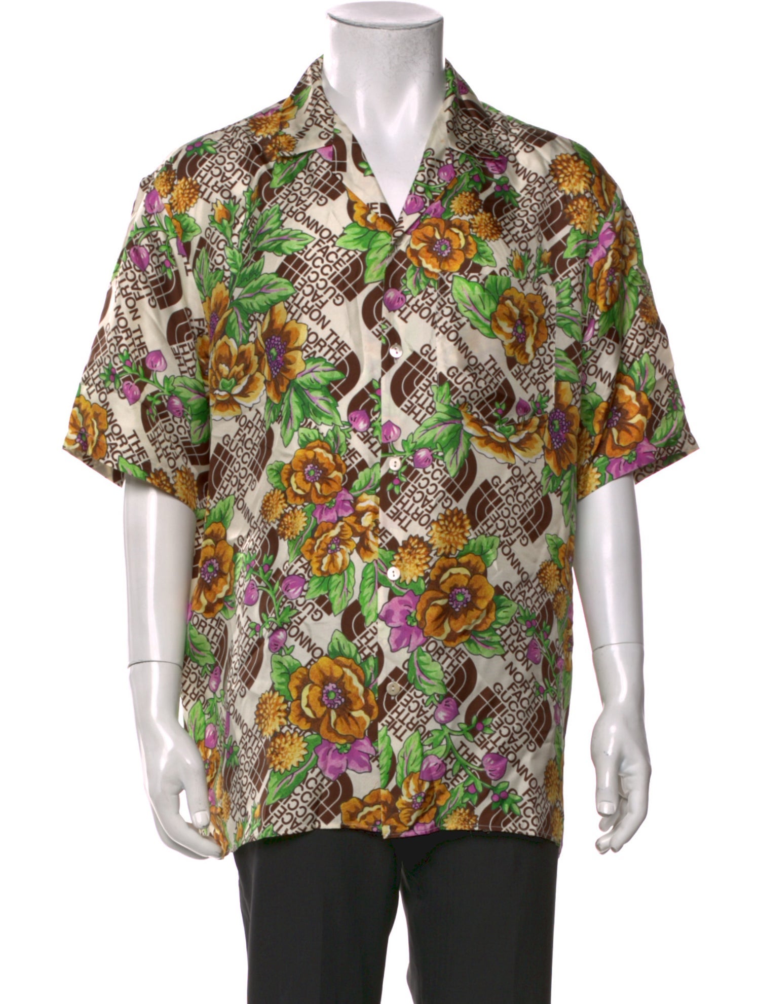 The North Face x Gucci Silk Floral Print Shirt