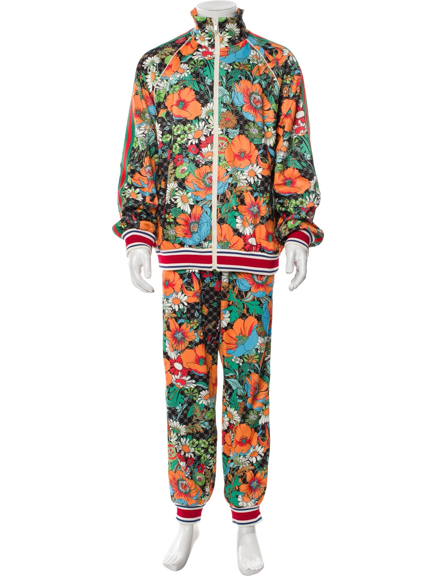 The North Face x Gucci Floral Print Embroidered Accent Lounge Set