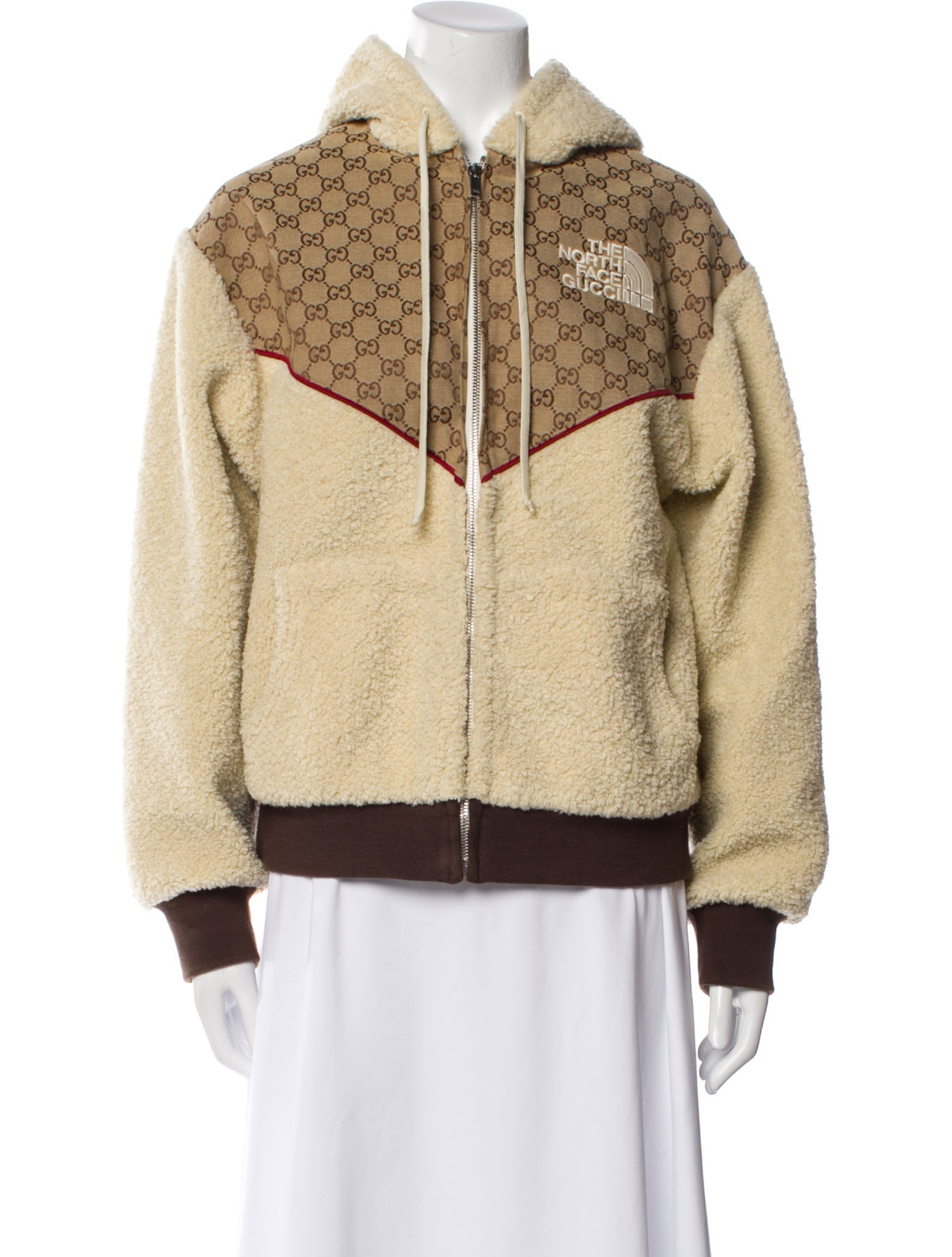 The North Face x Gucci Graphic Print Faux Fur Jacket