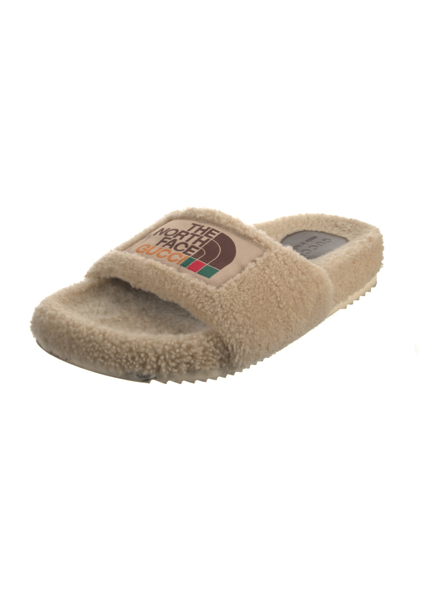 The North Face x Gucci Shearling Slides