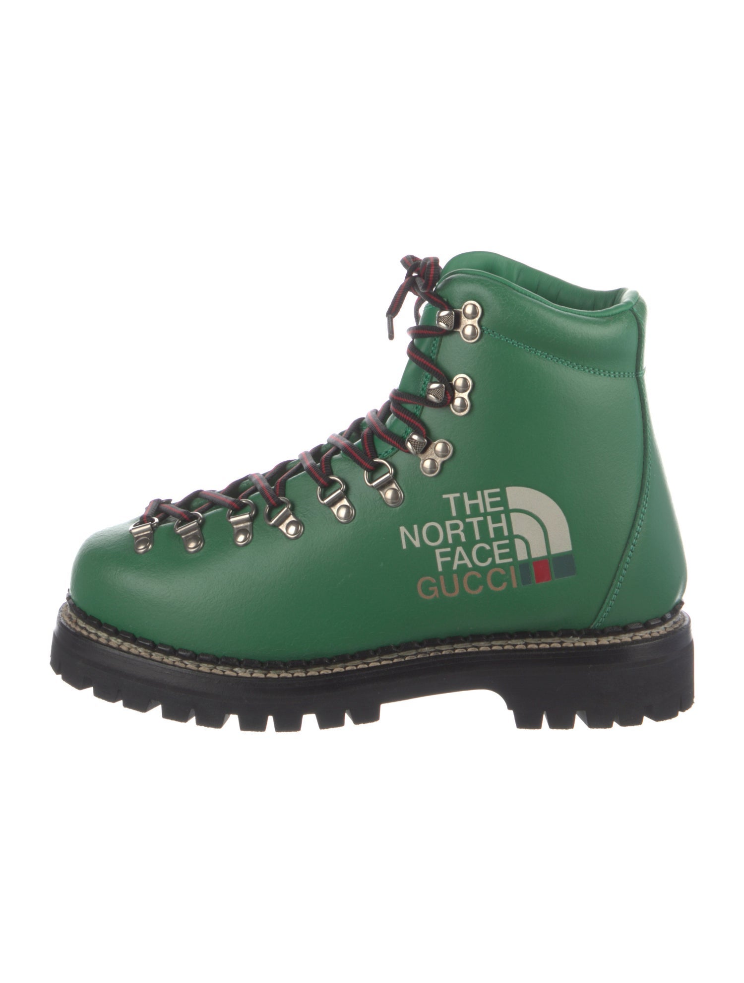 The North Face x Gucci Web Accent Leather Hiking Boots