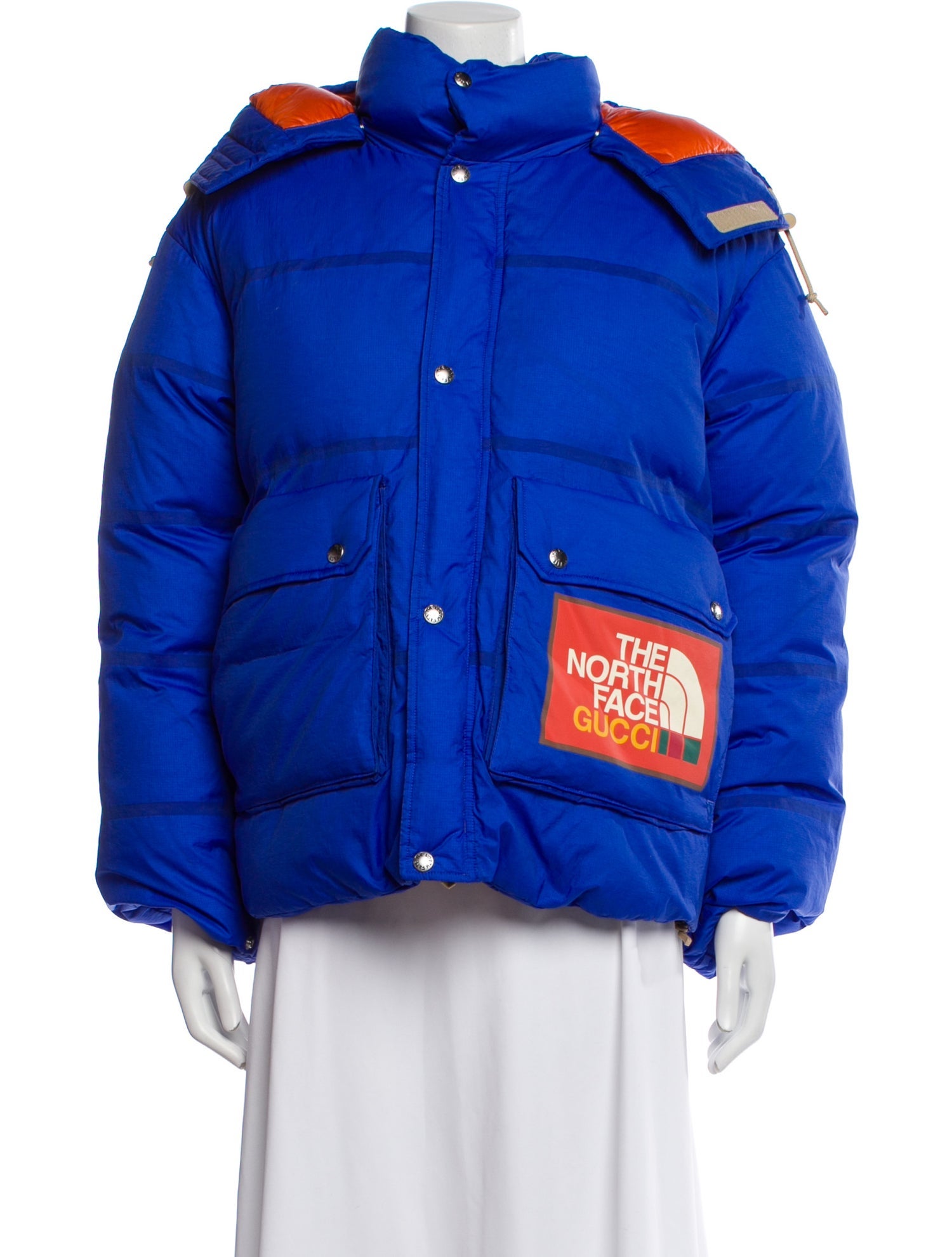 The North Face x Gucci 2022 Colorblock Pattern Down Coat